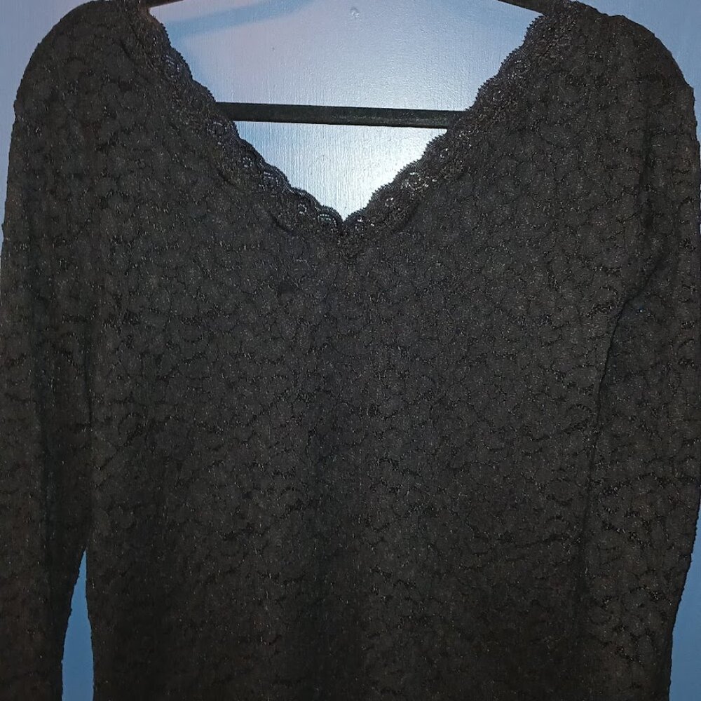 Ambiance Black Lace Detail Garment